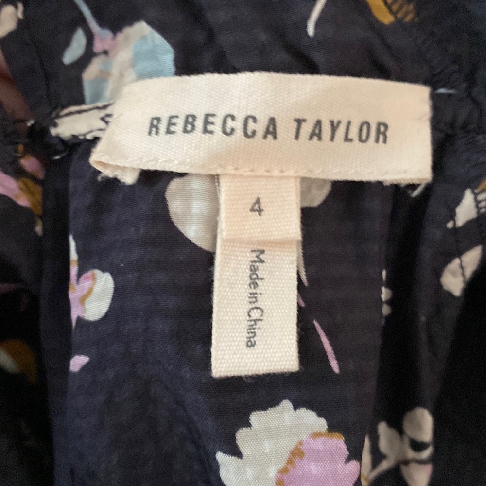 Rebecca Taylor Holly Flower Print Long Sleeve Navy Dress💙💙💙 - Picture 7 of 16
